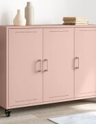 vidaXL Бюфет розов 1005x39x72 см стомана