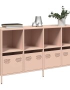 vidaXL Бюфет розов 135x39x735 см студеновалцувана стомана