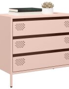vidaXL Бюфет розов 68x39x585 см студеновалцувана стомана