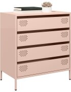 vidaXL Бюфет розов 68x39x735 см студеновалцувана стомана
