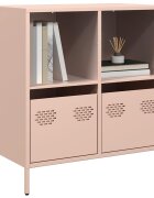 vidaXL Бюфет розов 68x39x735 см студеновалцувана стомана