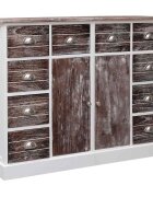 vidaXL Бюфет с 10 чекмеджета кафяв 113x30x79 см дърво
