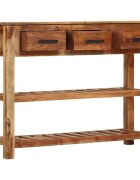 vidaXL Бюфет с 3 чекмеджета 110x30x80 см дърво масив