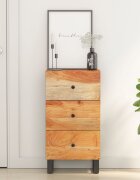 vidaXL Бюфет с 3 чекмеджета 40x335x75 см масивна акация