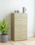vidaXL Бюфет с 6 чекмеджета дъб сонома 50x34x96 см ПДЧ
