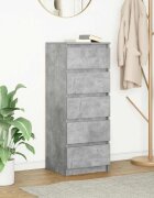 vidaXL Бюфет с чекмеджета бетонно сив 375x35x99 см инженерно дърво