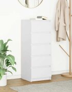 vidaXL Бюфет с чекмеджета бял 375x35x99 см инженерно дърво