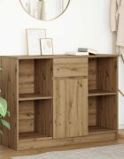 vidaXL Бюфет с чекмеджета дъб артизан 101x35x76см Инженерна дървесина