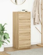 vidaXL Бюфет с чекмеджета дъб сонома 375x35x99 см инженерно дърво