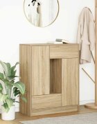 vidaXL Бюфет с чекмеджета и вратички дъб сонома 73x31x90 см