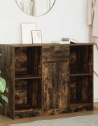 vidaXL Бюфет с чекмеджета опушен дъб 101x35x76 см инженерно дърво