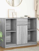 vidaXL Бюфет с чекмеджета сив сонома 101x35x76 см инженерно дърво