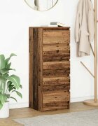 vidaXL Бюфет с чекмеджета старо дърво 375x35x99 см инженерно дърво