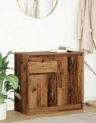 vidaXL Бюфет с чекмеджета старо дърво 71x35x65 см инженерно дърво