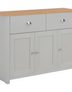 vidaXL Бюфет сив 112x35x81 см