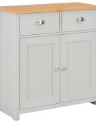 vidaXL Бюфет сив 79x35x81 см