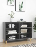 vidaXL Бюфет сив гланц 1035x35x70 см инженерно дърво