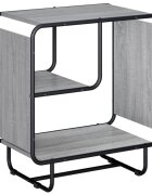 vidaXL Бюфет Сив Сонома 60 x 37.5 x 64.5 см Инженерна дървесина