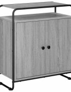 vidaXL Бюфет Сив Сонома 68 x 35 x 75 cm Обработено дърво