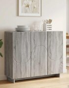 vidaXL Бюфет Сив Сонома 85.5 x 31 x 75 см Инженерна дървесина