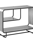 vidaXL Бюфет Сив Сонома 93.5 x 37.5 x 64.5 cm Инженерна дървесина