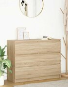 vidaXL Бюфет Сонома Дъб 100x35x76 cm Инженерна дървесина