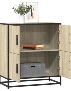 vidaXL Бюфет Сонома Дъб 68x35x76 cm Инженерна дървесина