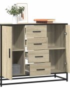 vidaXL Бюфет Сонома Дъб 92x35x76 cm Инженерна дървесина