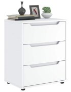 vidaXL Бюфет VISNES бял 60x40x73 см инженерно дърво