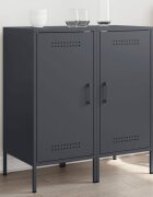 vidaXL Бюфети 2 бр антрацит 36x39x79 см стомана