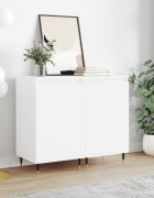 vidaXL Бюфети 2 бр бели 40x35x70 см инженерно дърво