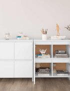vidaXL Бюфети 2 бр бели 70x41x75 см инженерно дърво