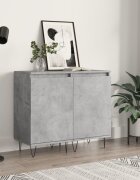 vidaXL Бюфети 2 бр бетонно сив 40x35x70 см инженерно дърво