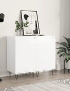 vidaXL Бюфети 2 бр бял гланц 40x35x70 см инженерно дърво