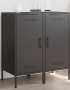 vidaXL Бюфети 2 бр черни 36x39x79 см стомана