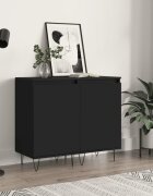 vidaXL Бюфети 2 бр черни 40x35x70 см инженерно дърво
