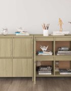 vidaXL Бюфети 2 бр дъб сонома 70x41x75 см инженерно дърво