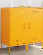 vidaXL Бюфети 2 бр горчица жълто 36x39x79 см стомана
