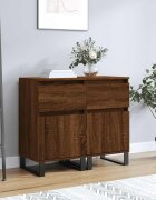 vidaXL Бюфети 2 бр кафяв дъб 40x35x70 см инженерно дърво