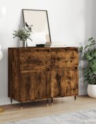 vidaXL Бюфети 2 бр опушен дъб 40x35x70 см инженерно дърво