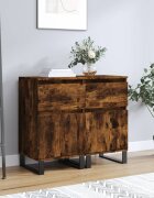 vidaXL Бюфети 2 бр опушен дъб 40x35x70 см инженерно дърво