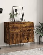 vidaXL Бюфети 2 бр опушен дъб 40x35x70 см инженерно дърво
