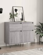vidaXL Бюфети 2 бр сив сонома 40x35x70 см инженерно дърво