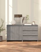 vidaXL Бюфети 2 бр сив сонома инженерна дървесина