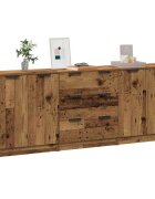 vidaXL Бюфети 3 бр. старо дърво 60x30x70 см инженерно дърво