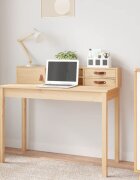 vidaXL Бюро 110x50x93 см Масивна дървесина бор