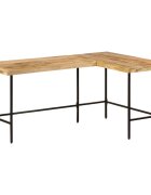 vidaXL Бюро 165x110x77 см мангово дърво масив и желязо