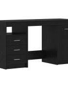vidaXL Бюро 2 бр. Черния дъб 140 x 50 x 76 см Инженерна дървесина
