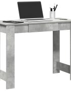 vidaXL Бюро бетонно сиво 100x45x75 см инженерно дърво