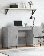 vidaXL Бюро бетонно сиво 140x50x75 см инженерно дърво